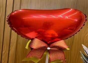 Balão bubble ou coração metalizado sem personalização (1)